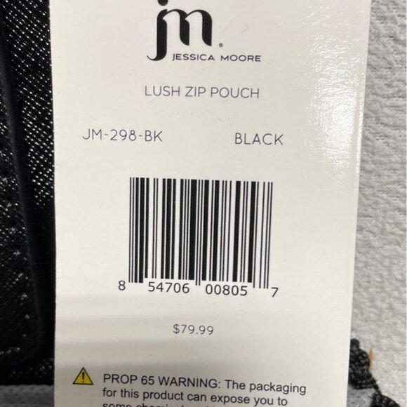 NWT Jessica Moore Lush Zip Pouch clutch Dustbag included! - Picture 5 of 8